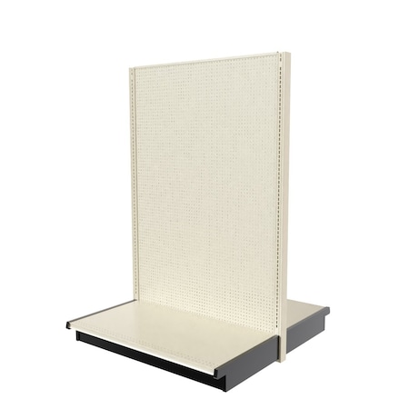 Lozier Gondola Double Sided Starter, Platinum Off-White, 48W x 72H x 25D P475V-ST